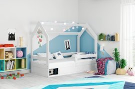 Otroška postelja Domek - 80x160 cm - bela/bela