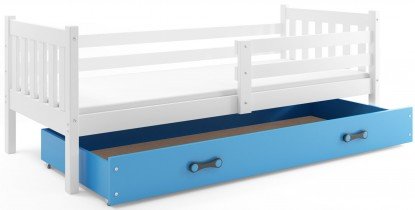 BMS Group - Otroška postelja Carino - 80x190 cm - bela/modra