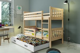 Pograd Carino z dodatnim ležiščem - 80x190 cm - bor/bela