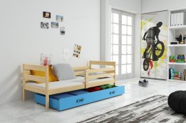 Otroška postelja Eryk - 80x190 cm - bor/modra