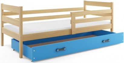 BMS Group - Otroška postelja Eryk - 90x200 cm - bor/modra