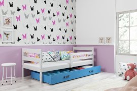 Otroška postelja Eryk - 90x200 cm - bela/modra