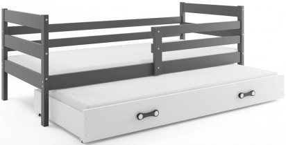 BMS Group - Otroška postelja Eryk z dodatnim ležiščem - 80x190 cm - grafit/bela