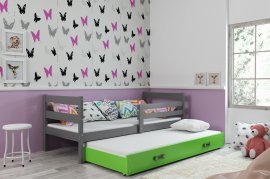 BMS Group - Otroška postelja Eryk z dodatnim ležiščem - 80x190 cm - grafit/zelena