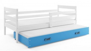 BMS Group - Otroška postelja Eryk z dodatnim ležiščem - 90x200 cm - bela/modra
