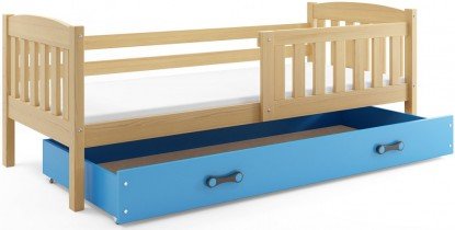 BMS Group - Otroška postelja Kubus - 80x160 cm - bor/modra