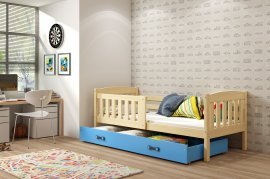 Otroška postelja Kubus - 80x190 cm - bor/modra