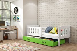 Otroška postelja Kubus - 80x160 cm - bela/zelena