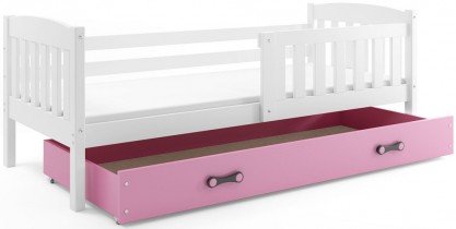 BMS Group - Otroška postelja Kubus - 80x160 cm - bela/roza