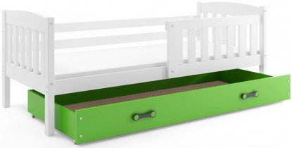 BMS Group - Otroška postelja Kubus - 80x190 cm - bela/zelena