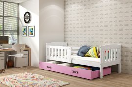 BMS Group - Otroška postelja Kubus - 80x190 cm - bela/roza