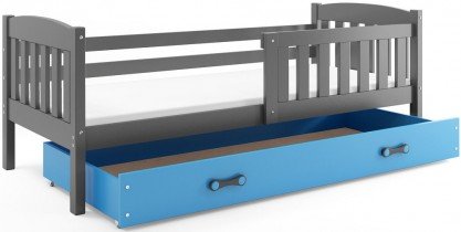 BMS Group - Otroška postelja Kubus - 80x160 cm - grafit/modra