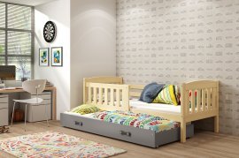 BMS Group - Otroška postelja Kubus z dodatnim ležiščem - 90x200 cm - bor/grafit