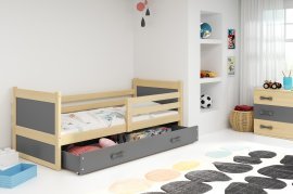 BMS Group - Otroška postelja Rico - 90x200 cm - bor/grafit