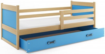 BMS Group - Otroška postelja Rico - 90x200 cm - bor/modra