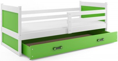 BMS Group - Otroška postelja Rico - 80x190 cm - bela/zelena