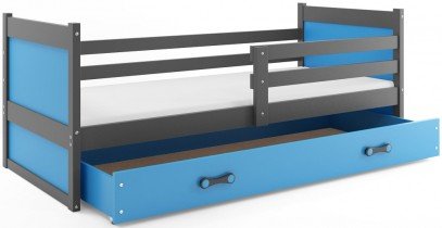 BMS Group - Otroška postelja Rico - 90x200 cm - grafit/modra