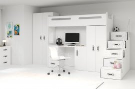 Pograd Max-4 - 80x200 cm - bela/bela