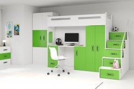 Pograd Max-4 - 80x200 cm - bela/zelena