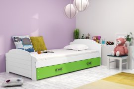 Otroška postelja Lili - 90x200 cm - bela/zelena