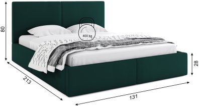 BMS Group - Dvižna postelja Hilton 2 - 120x200 cm - zelena