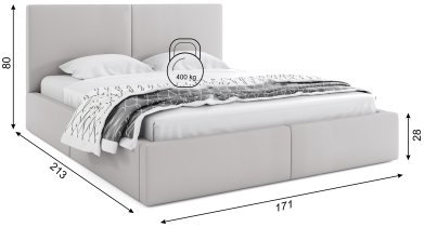 BMS Group - Dvižna postelja Hilton 2 - 160x200 cm - siva