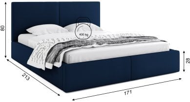BMS Group - Dvižna postelja Hilton 2 - 160x200 cm - modra