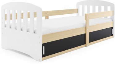 BMS Group - Otroška postelja Classic-1 - 80x160 cm - bor/črna