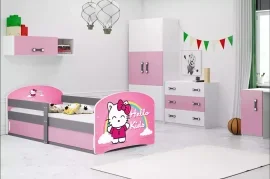 Otroška postelja Luki-1 - 80x160 cm - grafit/Hello kids