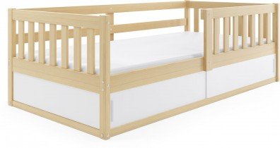 BMS Group - Otroška postelja Smart - 80x160 cm - bor/bela