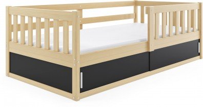 BMS Group - Otroška postelja Smart - 80x160 cm - bor/črna