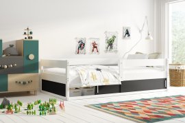 Otroška postelja Hugo - 80x160 cm - bela/črna