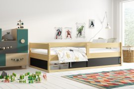 Otroška postelja Hugo - 80x160 cm - bor/črna