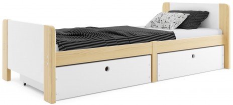 BMS Group - Otroška postelja Arek - 80x200 cm - bor/bela
