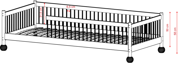 Lano - Otroška postelja Star - 90x200 cm - bela