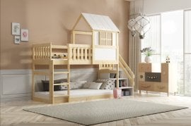 Pograd antresola nizka Domek s stopničkami - 90x200 cm