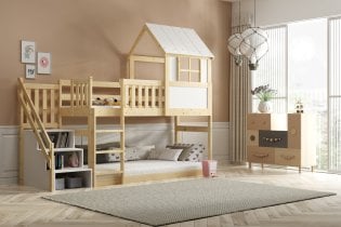 BMS Group - Pograd antresola nizka Domek s stopničkami - 90x200 cm