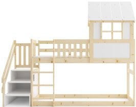 BMS Group - Pograd antresola nizka Domek s stopničkami - 90x200 cm
