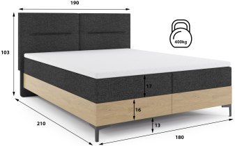 BMS Group - Boxspring postelja Imperial - 180x200 cm