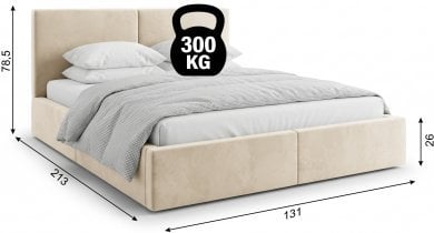 BMS Group - Dvižna postelja Hilton 2 - 120x200 cm - kašmir