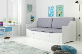 Postelja transformer Grand - 80х200 ali 160x200 cm - bela