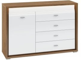 Komoda Dallas 03 - bela, oreh