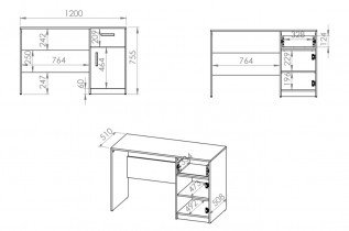 ML Meble - Pisalna miza Fini 08