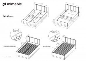 ML Meble - Dvižna postelja Colt 0901 - 120x200 cm