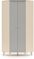 Kotna garderobna omara Mevel 01 - siva