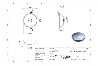 Miraggio - Nadpultni umivalnik Palermo 