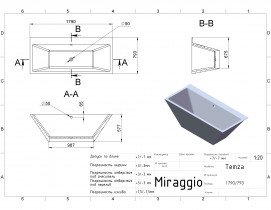 Miraggio - Kad za kopalnico Temza