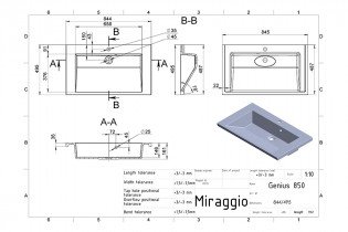 Miraggio - Nadpultni umivalnik Genius 850