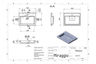 Miraggio - Nadpultni umivalnik Midland