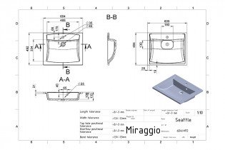 Miraggio - Nadpultni umivalnik Seattle